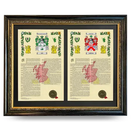 Double Armorial History Framed - Heirloom