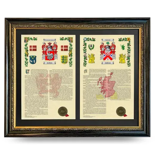 Double Armorial History Framed - Heirloom