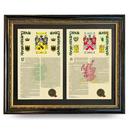 Double Armorial History Framed - Heirloom