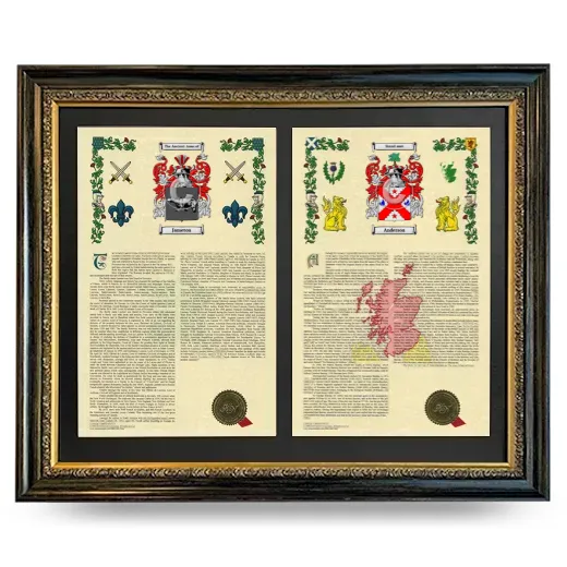 Double Armorial History Framed - Heirloom