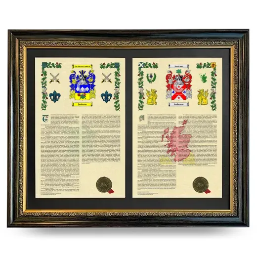 Double Armorial History Framed - Heirloom