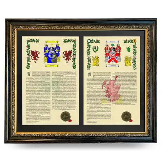 Double Armorial History Framed - Heirloom