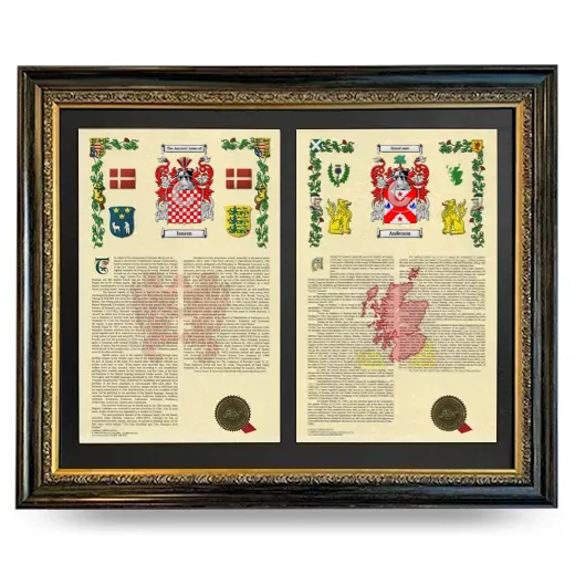 Double Armorial History Framed - Heirloom