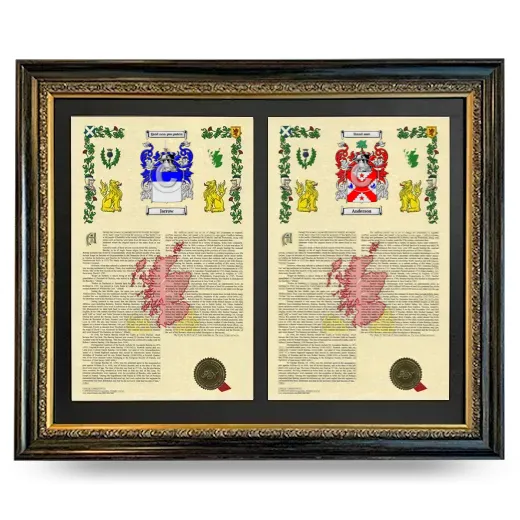 Double Armorial History Framed - Heirloom