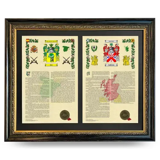 Double Armorial History Framed - Heirloom