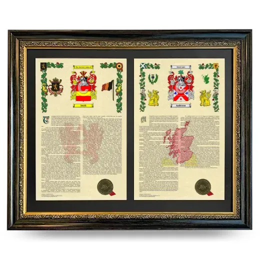 Double Armorial History Framed - Heirloom