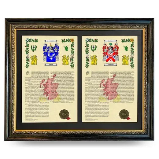 Double Armorial History Framed - Heirloom