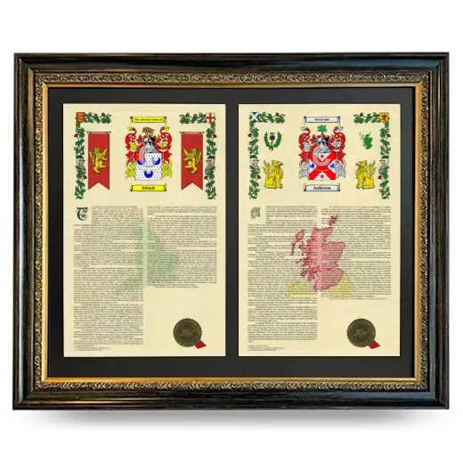 Double Armorial History Framed - Heirloom