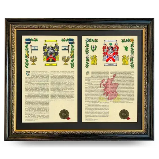 Double Armorial History Framed - Heirloom