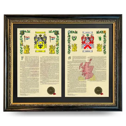 Double Armorial History Framed - Heirloom