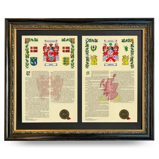 Double Armorial History Framed - Heirloom