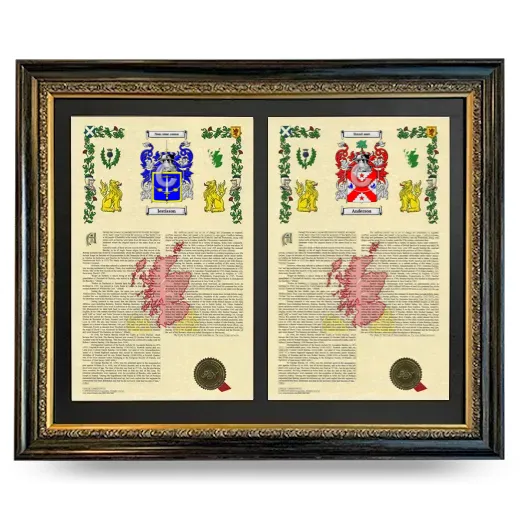 Double Armorial History Framed - Heirloom