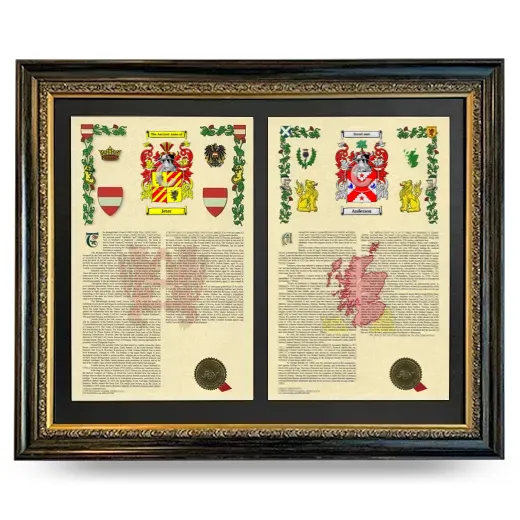 Double Armorial History Framed - Heirloom