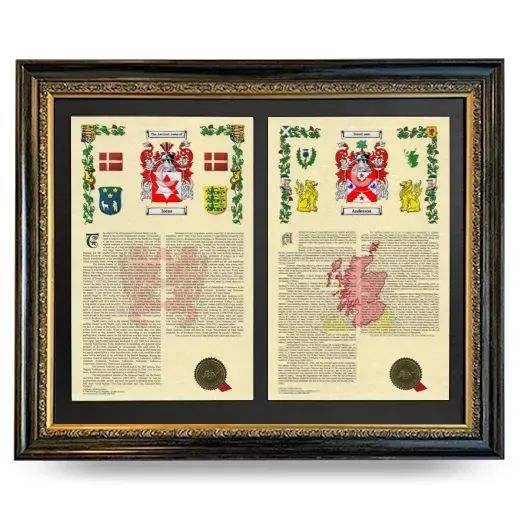 Double Armorial History Framed - Heirloom