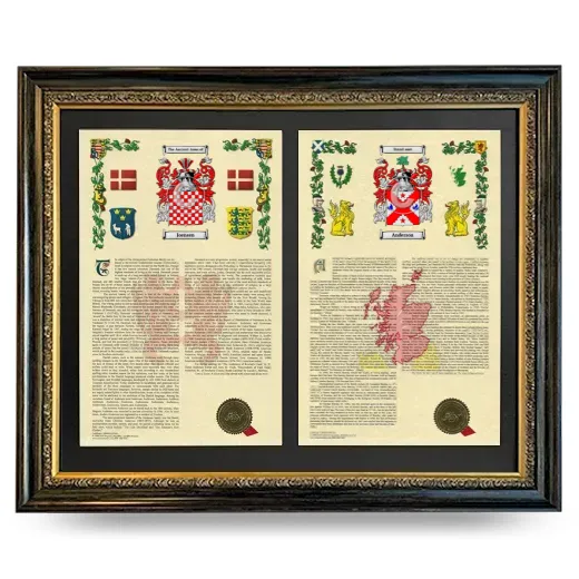 Double Armorial History Framed - Heirloom