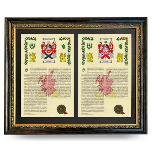 Double Armorial History Framed - Heirloom