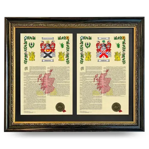 Double Armorial History Framed - Heirloom
