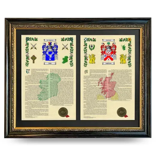 Double Armorial History Framed - Heirloom