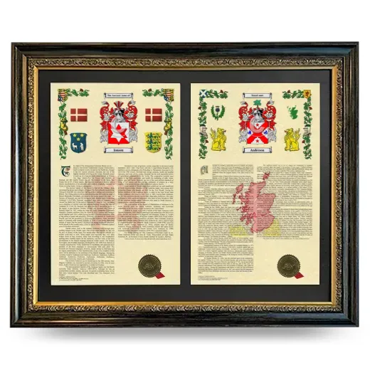 Double Armorial History Framed - Heirloom