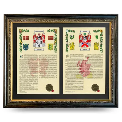 Double Armorial History Framed - Heirloom
