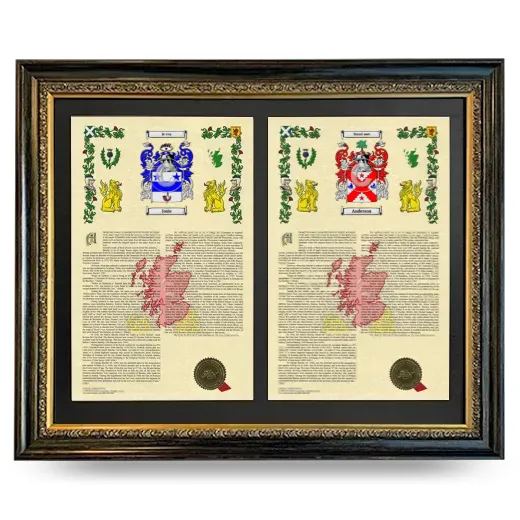 Double Armorial History Framed - Heirloom