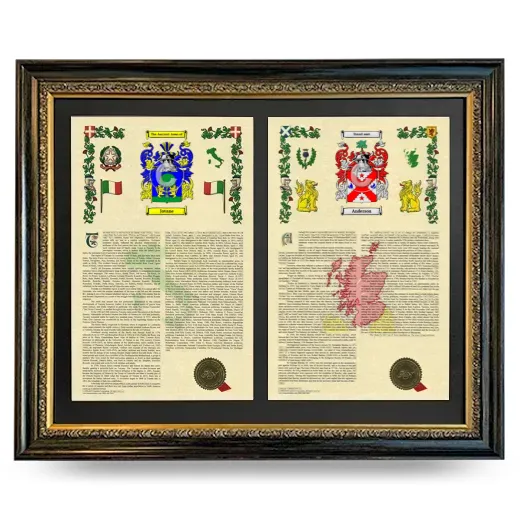 Double Armorial History Framed - Heirloom