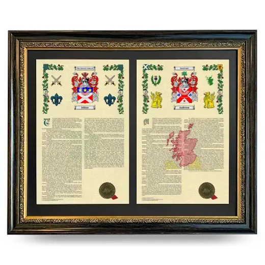 Double Armorial History Framed - Heirloom