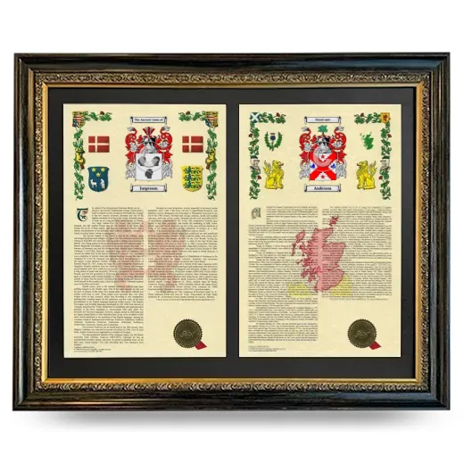 Double Armorial History Framed - Heirloom