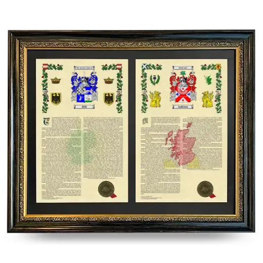 Double Armorial History Framed - Heirloom