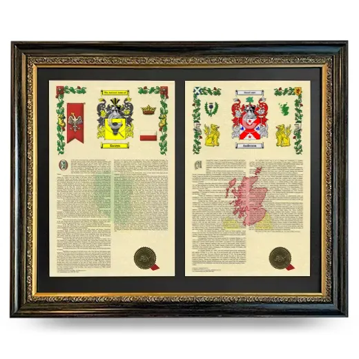 Double Armorial History Framed - Heirloom