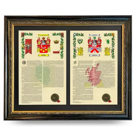 Double Armorial History Framed - Heirloom
