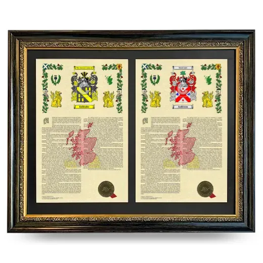 Double Armorial History Framed - Heirloom