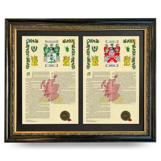 Double Armorial History Framed - Heirloom