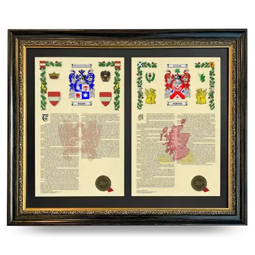 Double Armorial History Framed - Heirloom