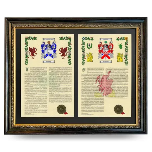 Double Armorial History Framed - Heirloom