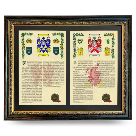 Double Armorial History Framed - Heirloom