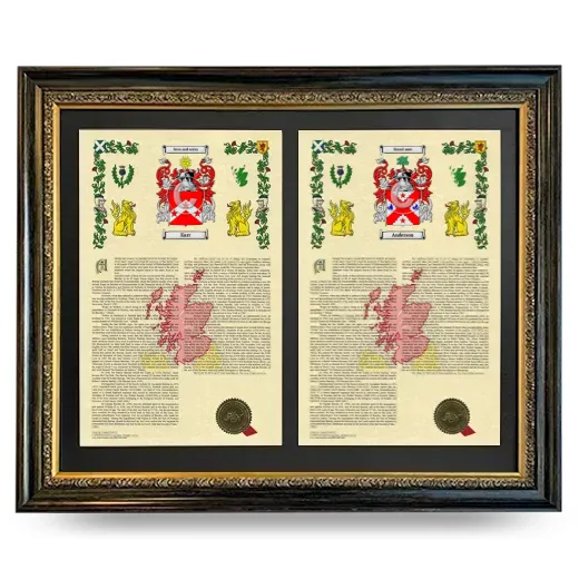Double Armorial History Framed - Heirloom