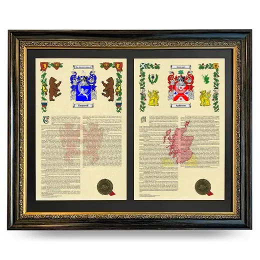 Double Armorial History Framed - Heirloom