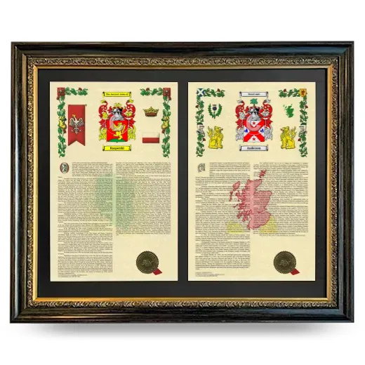 Double Armorial History Framed - Heirloom