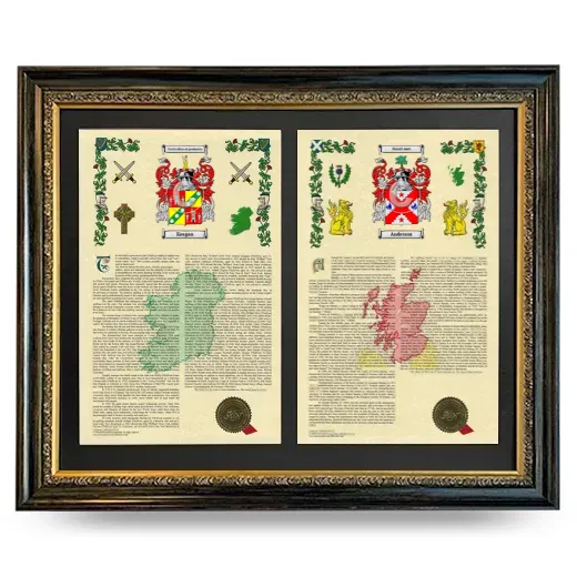 Double Armorial History Framed - Heirloom