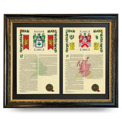Double Armorial History Framed - Heirloom