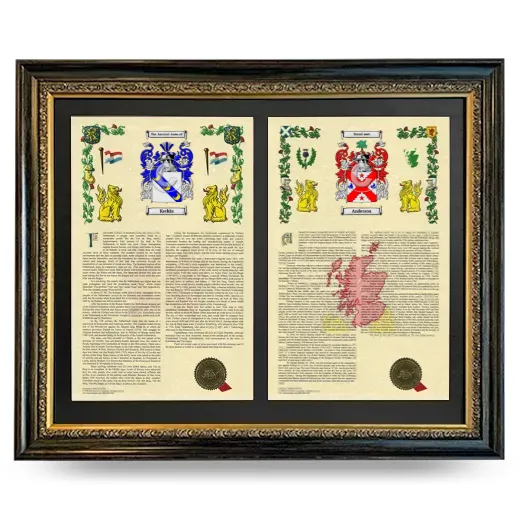Double Armorial History Framed - Heirloom