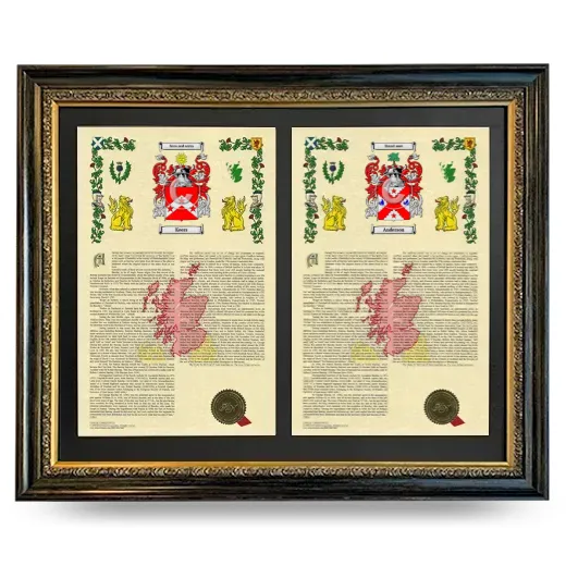 Double Armorial History Framed - Heirloom