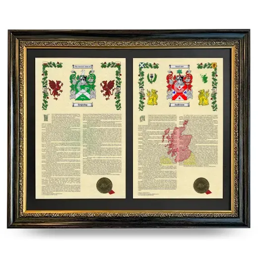 Double Armorial History Framed - Heirloom
