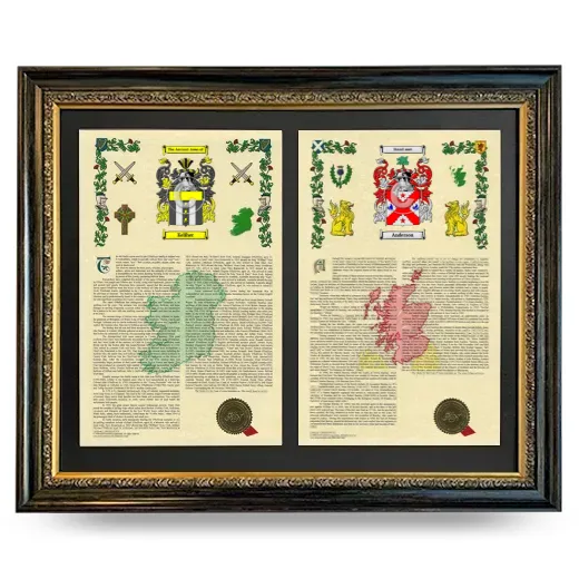 Double Armorial History Framed - Heirloom
