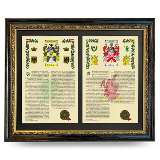 Double Armorial History Framed - Heirloom