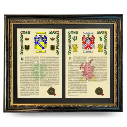 Double Armorial History Framed - Heirloom