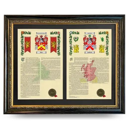Double Armorial History Framed - Heirloom