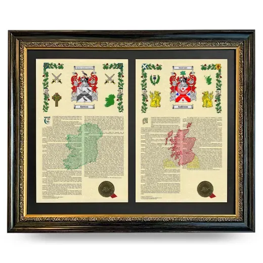 Double Armorial History Framed - Heirloom