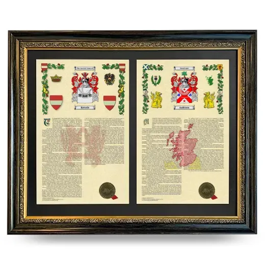 Double Armorial History Framed - Heirloom